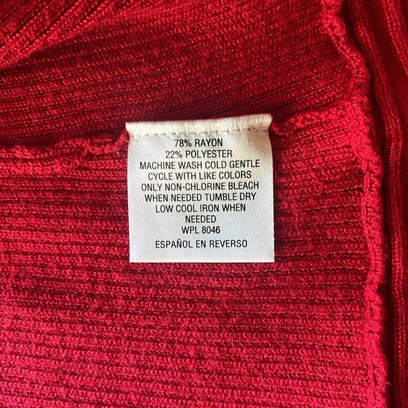 JM Collection Red Cardigan - Picture 9 of 9